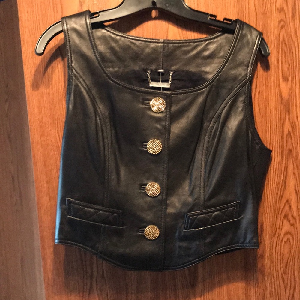 Jocelyn genuine leather vest